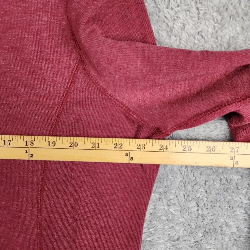 Eddie Bauer Sweater Mens XL Red Cotton Blend 1/4 Zip Mock Neck Knit Pullover